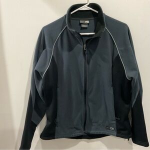 REI Women's Slate Gray/Black Wind Pro Polartec fleece Performance Jacket sz XL